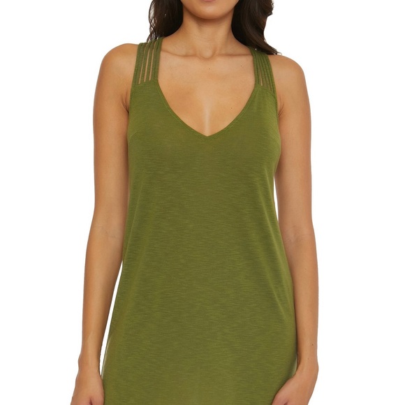 BECCA Other - BECCA by Rebecca Virtue Olive Green Swim Coverup